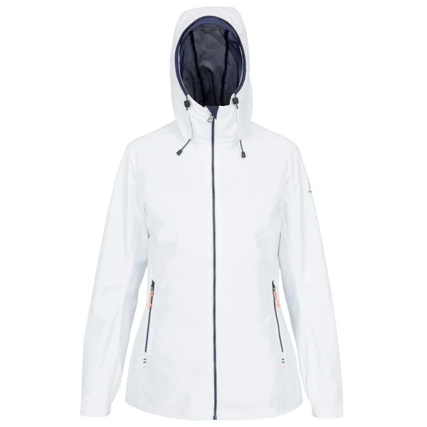 Tribord Women's 100 - Waterproof Sailing Jacket in Snowy White, Size 2XL