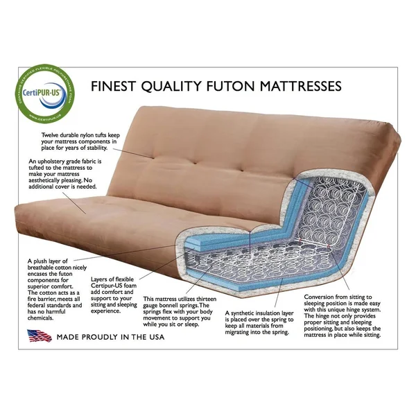 Porch & Den Kern Full-Size Storage Futon with Suede Mattress - Peter&s Cabin