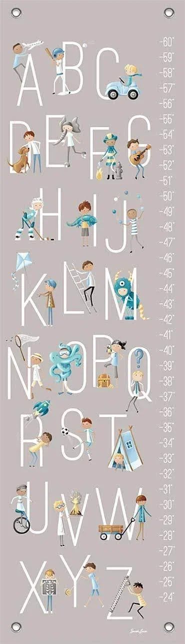 Oopsy Daisy B Is for Boys Growth Chart - 12" x 42"