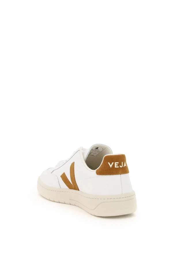 Veja V-12 Leather Sneakers in White