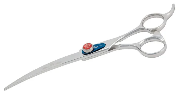 Kenchii Five Star Offset Level-2 7 inch Curved Bevel Edge Scissor - Silver