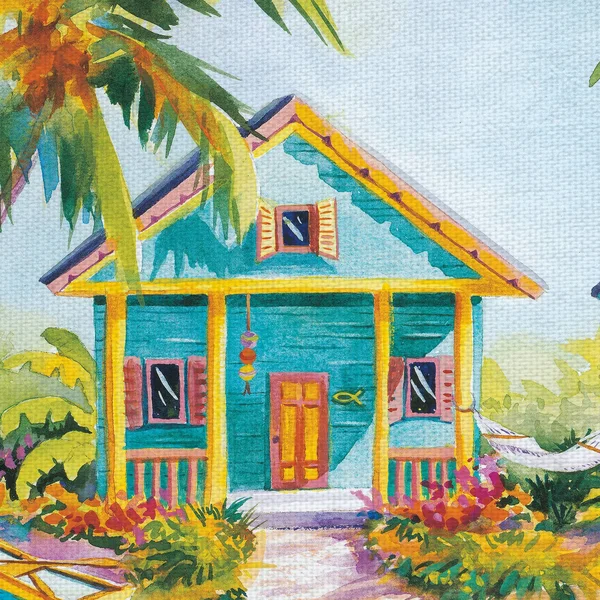 Masterpiece Art Gallery Island Charm Beach House by Kathleen Denis Canvas Art Print 24 inch x 36 inch
