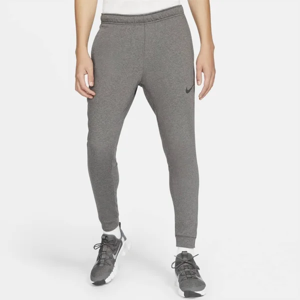 Nike Men's Dri-Fit Tapered Training Pants in Grey/Charcoal Heather Size 4XLT, Cotton/Polyester