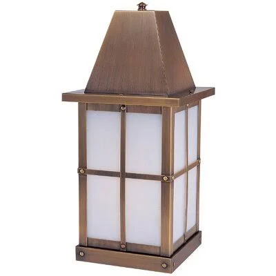 Hartford 1 -Light Hardwired Pier Mount Light Arroyo Craftsman Size: 18.5x22 H x 8x22 W, Finish: Verdigris Patina, Shade Type: Ra