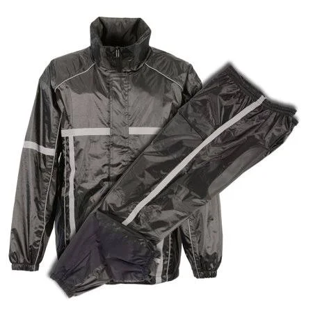 Milwaukee Leather Mpm9510 Men's Black and Neon Green Water Resistant Rain Suit with Hi Vis Reflective Tape - Neon Green - Small