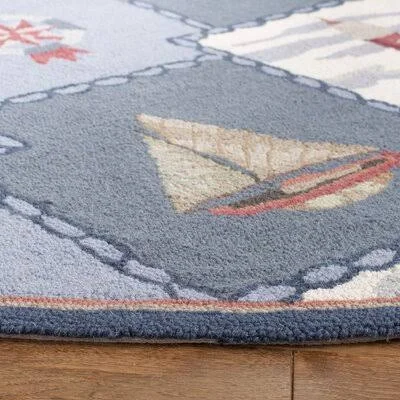 Eldridge Hand Hooked Wool Area Rug Breakwater Bay Rug Size: Oval 4&6x22 x 6&6x22