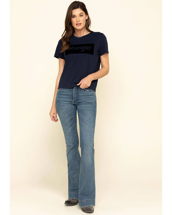 Wrangler Retro Flare Stretch Jean - Blue 29/32 - Women's
