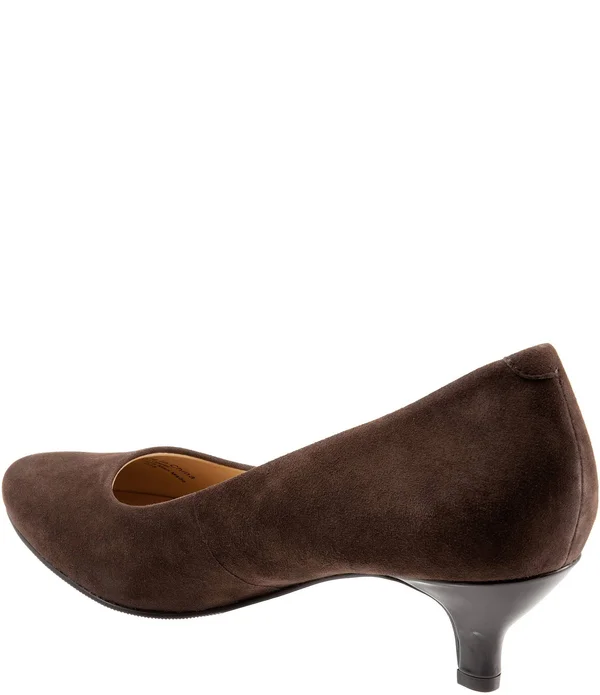 Trotters Kiera Pumps, Women's, Dark Brown Suede, Size: 6