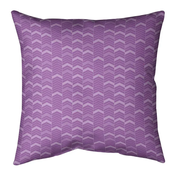 Porch & den Athens Monochromatic Lined Chevrons Throw Pillow - 14 x 14 - Linen - Green