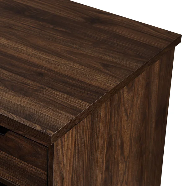 Duponte Modern Double Sided Pedestal Executive Desk Dark Walnut - Saracina Home