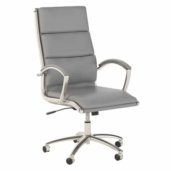 Cabot High Back Leather Executive Office Chair in Light Gray - Bush Furniture CABCH1701LGL-Z