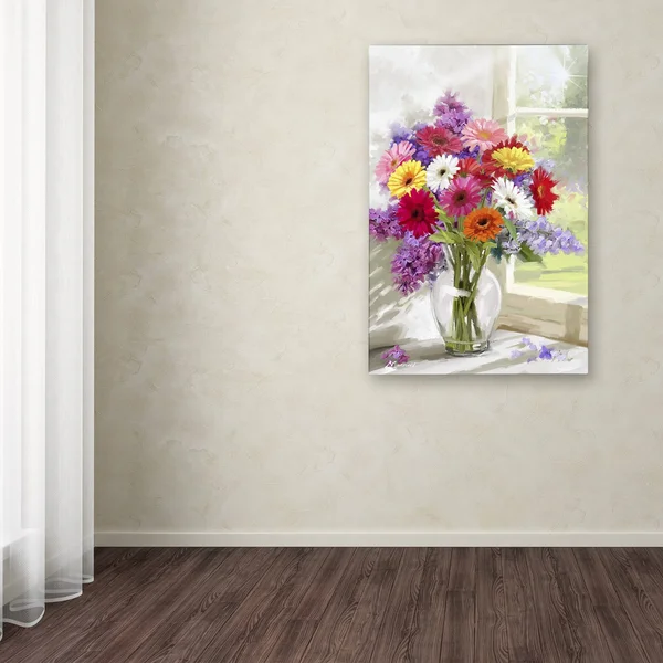 The Macneil Studio 'Gerberas' Canvas Art (16x24) - Trademark Fine Art