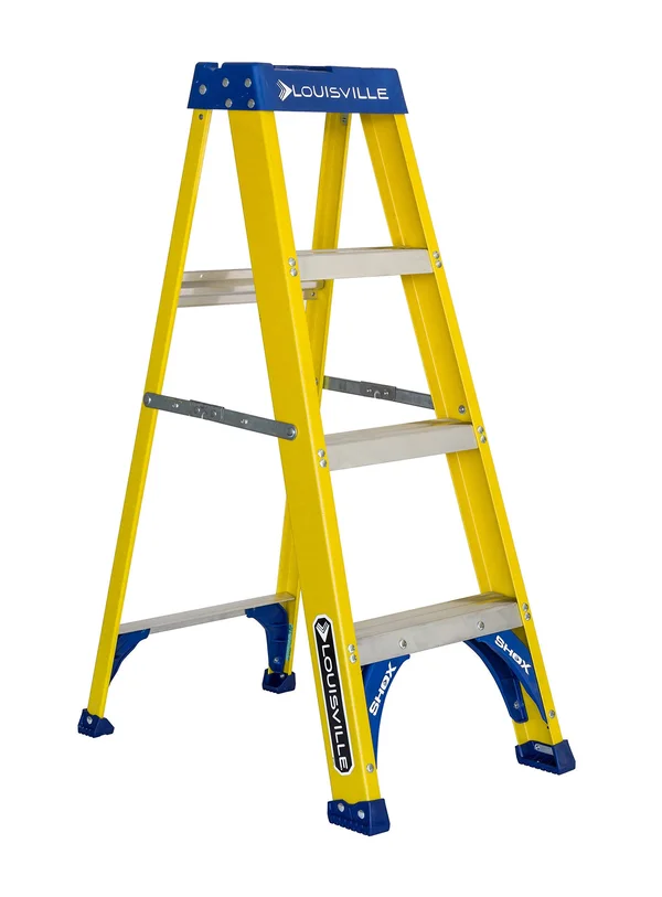 Louisville Ladder FS2004 Fiberglass Step Ladder - 4-Feet/250lb