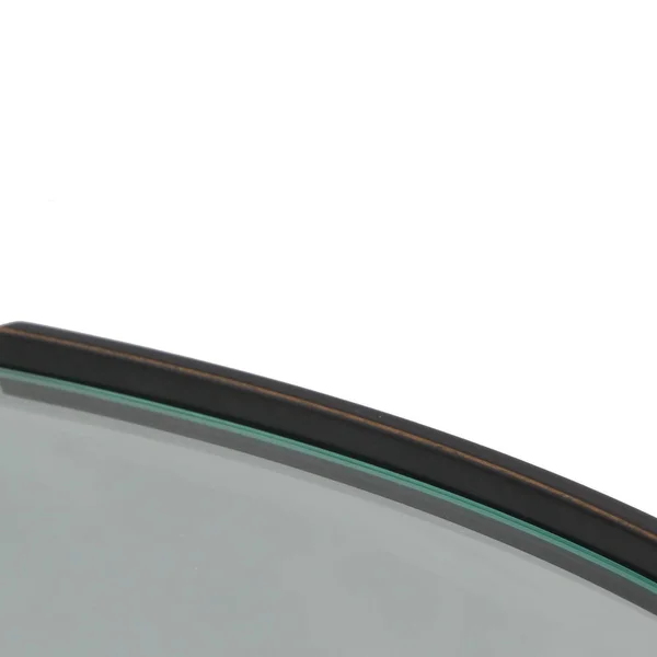 Singapore Framed Oval Mirror - Rubbed Black - 18 5/8x22x24 5/8x22
