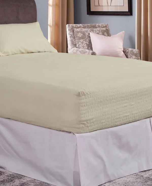 Bed Tite Cotton Flannel Sheet Set - Ivory, Full