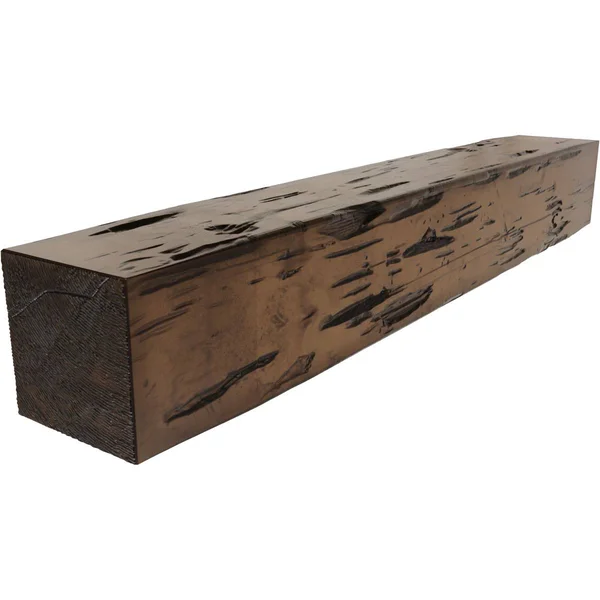 Ekena Millwork MANUPC06X08X48ZD 6x22H x 8x22D x 48x22W Pecky Cypress Faux Wood Fireplace Mantel - Premium Aged