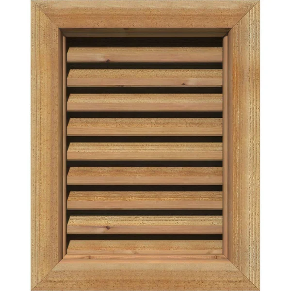 Ekena Millwork GVWVE34X2200RFUWR 34x22W x 22x22H Vertical Gable Vent (39x22W x 27x22H Frame Size): Unfinished, Functional, Rough