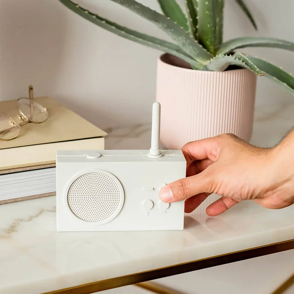 Lexon Tykho 3 FM Radio & Bluetooth Speaker, Mastic