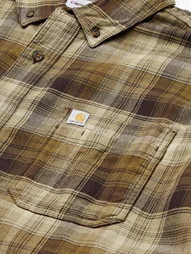 Carhartt Rugged Flex Hamilton Plaid Long Sleeve Shirt - Men's Dark Cedar