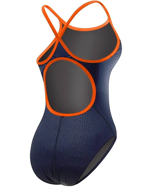 TYR DHEX7Y Girls& Hexa Diamondfit Swimsuit - Black/Orange - 22