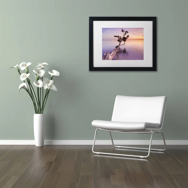 Trademark Fine Art 'Water Tree XI' Canvas Art by Moises Levy White Matte - Black Frame, Size: 16x20, Purple
