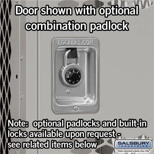 Salsbury Industries 73162GY-U Triple Tier 12-Inch Wide 6-Feet High 12-Inch Deep Unassembled Vented Metal Locker - Gray
