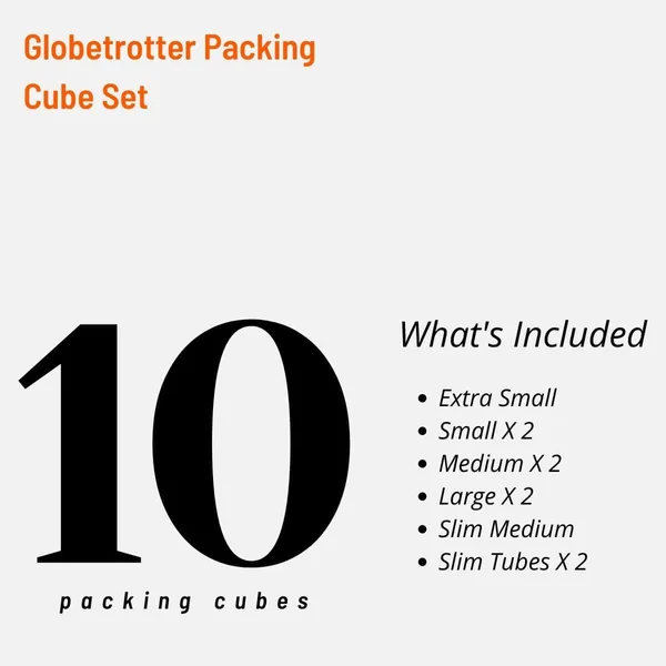 Zoomlite Packing Cubes Set, 10 PC Travel Organisers for All Luggage