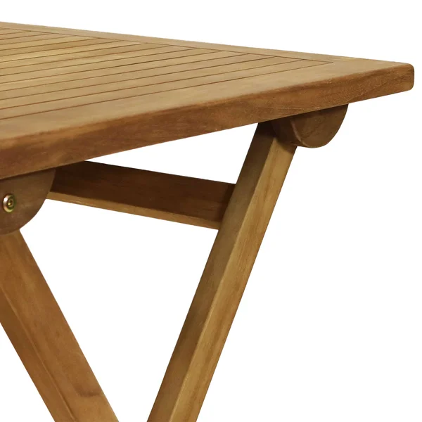 Sunnydaze Square Teak Outdoor Casual Patio Dining Table - 24-Inch