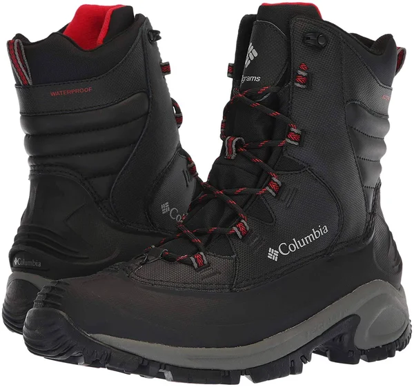 Columbia Bugaboot III Men's Black/Bright Red, 10.5, Wide