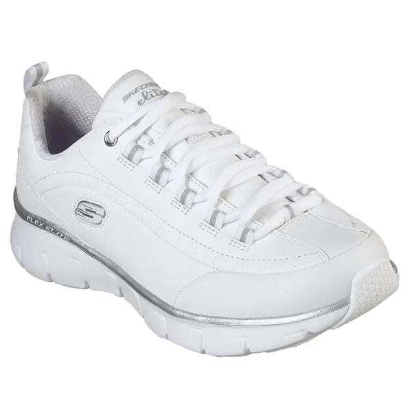 Skechers Women's Synergy 3.0 Sneaker, White/Silver