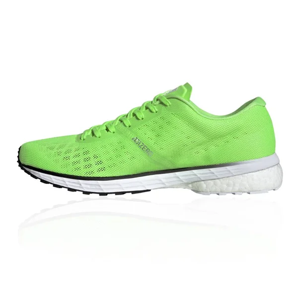Adidas Adizero Adios 5 Boost Mens Running Shoes - Green-10.5