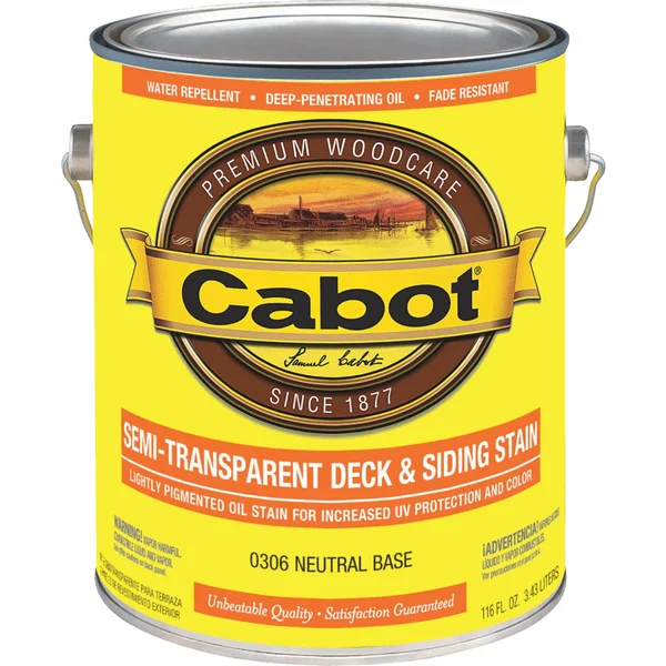 Cabot Semi-Transparent Oil Stain Neutral Base - 1 gal can