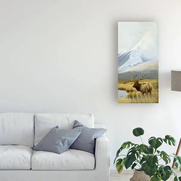 Michael Budden 'Autumn Uprights - Elk' Canvas Art 16x32