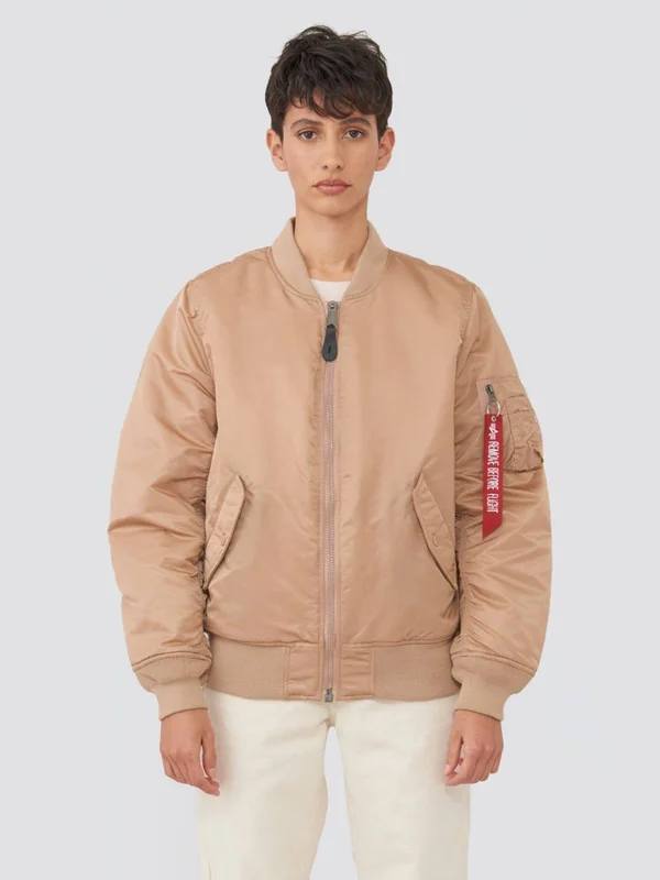 Alpha Industries Women's MA-1 W Flight Jacket - Rose Gold, M