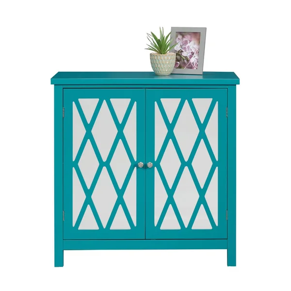 Sauder Harbor View Accent Storage Cabinet, Caribbean Blue