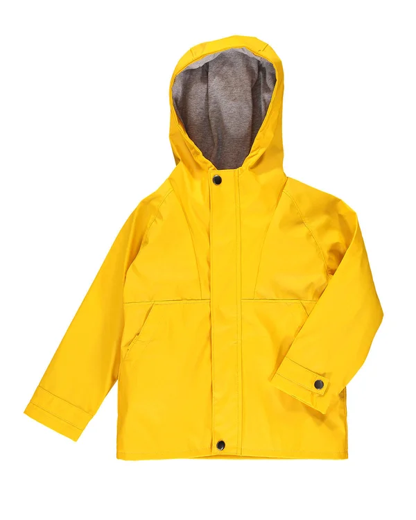 Me & Henry Boy's Hooded Button-Tab Raincoat - Size 3t-8, Gold, 5-6