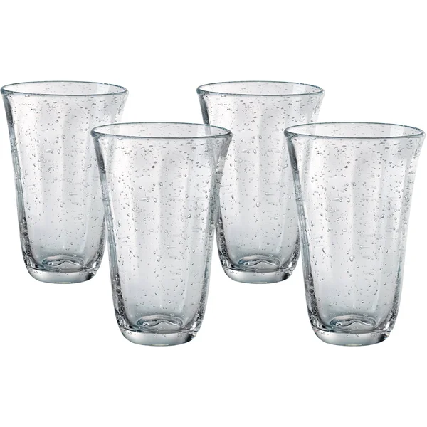 Artland 51507B Savannah Bubble Highball Glass, Set of 4, Clear