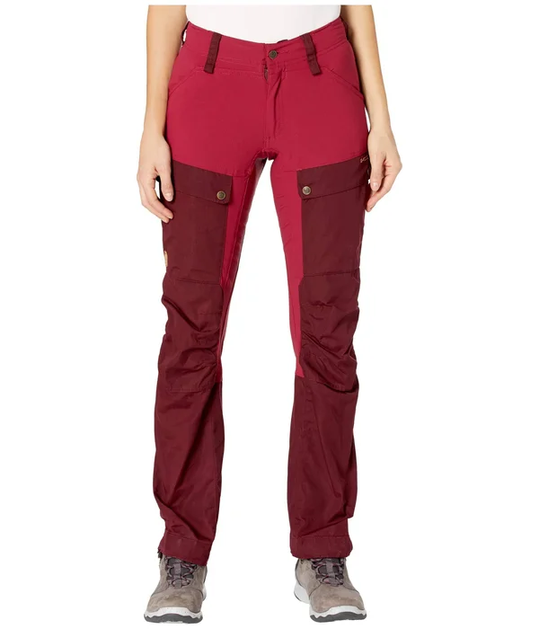 Fjallraven Womens Keb Trousers Curved Dark Garnet - Plum