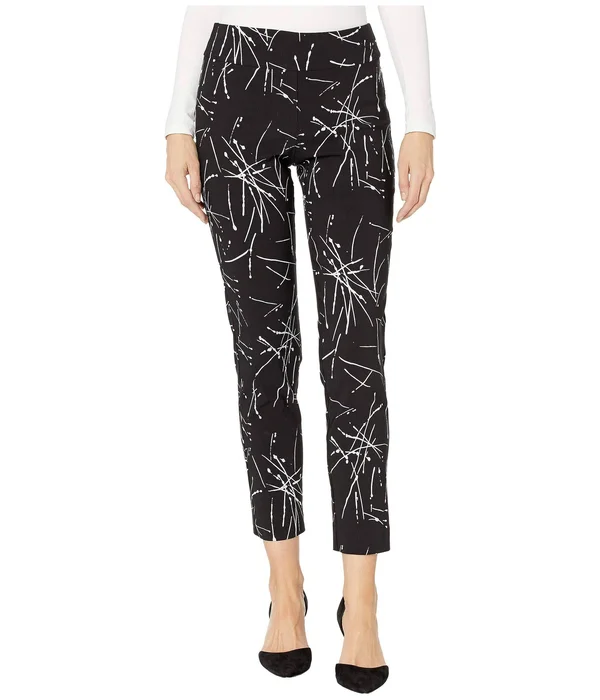 Pull-On Ankle Pants Brown Python, 14
