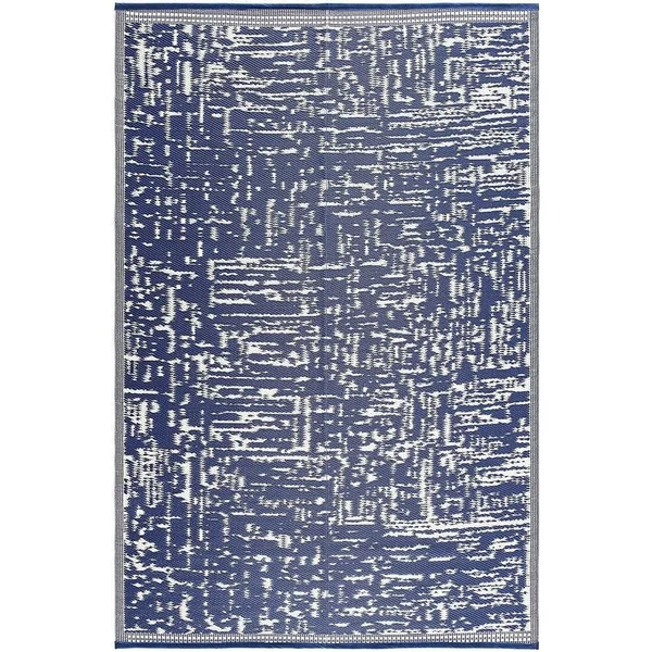 Lightweight Indoor Outdoor Reversible Plastic Area Rug - Ohio - ohio-black 8 x 10