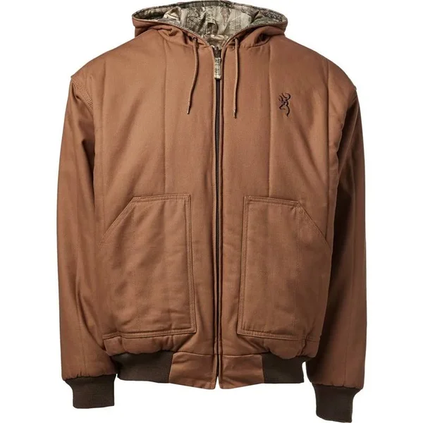New Men's Browning Reversible Jacket Realtree Edge Camo to Light Brown