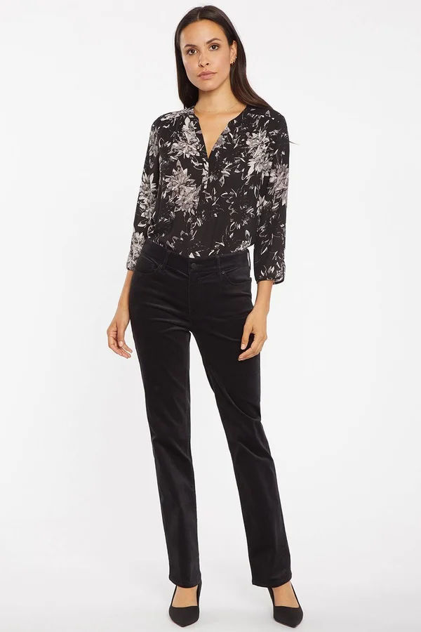 Nydj Women's Marilyn Straight Pants - Black - Black - 10