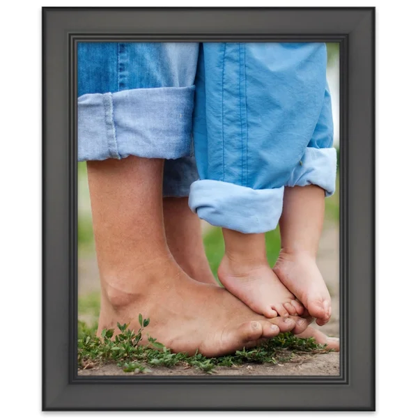 CustomPictureFrames 22x28 - 22 x 28 Contemporary Black Solid Wood Frame with UV Framer&s Acrylic & Foam Board Backing - Grea