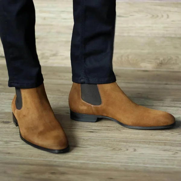 Thomas Bird Italian Made Mens Chelsea Boot - Tan Suede - US 12 Suede