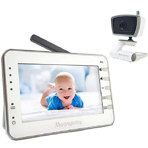 Moonybaby 4.3 Inches Large LCD Video Baby Monitor with Power Saving/Vox Voice