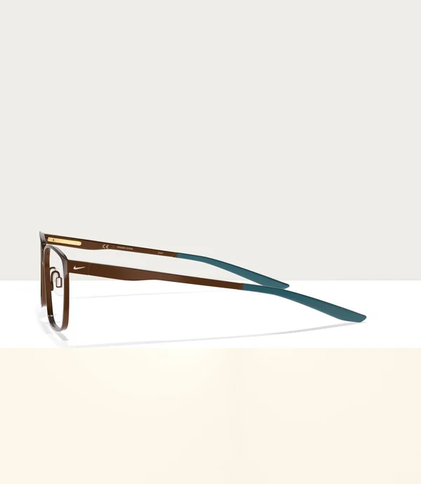 Nike 8048 Eyeglasses - 212 Satin Walnut/Midnight Turq