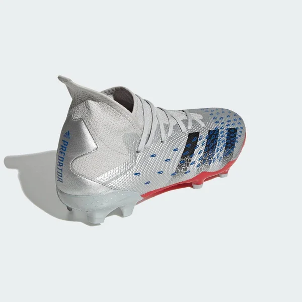 Adidas Predator Freak .3 FG Firm Ground Soccer Cleats Metallic Silver/Core Black/Team Royal Blue - 13