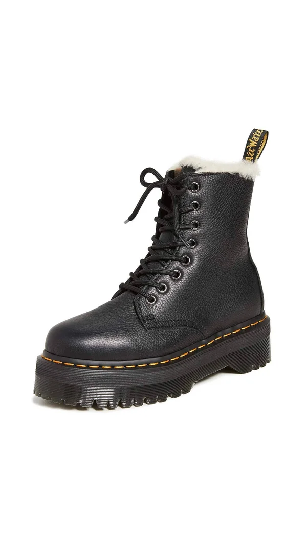 Dr. Martens Jadon Faux-Fur Lined (Black) Boots