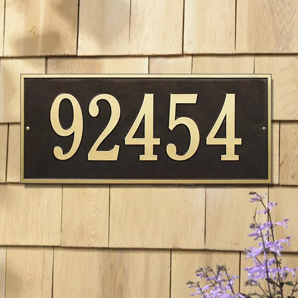Whitehall Hartford - Estate Wall - One Line Address Plaque ( Antique Copper)