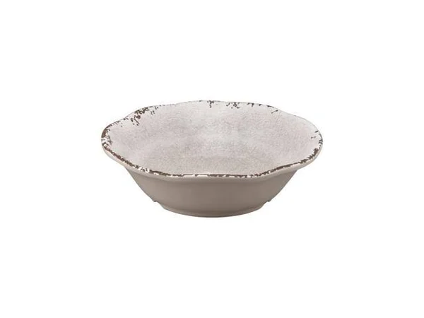 Gourmet Art 16-Piece Crackle Melamine Dinnerware Set, Cream, Service for 4. Incl